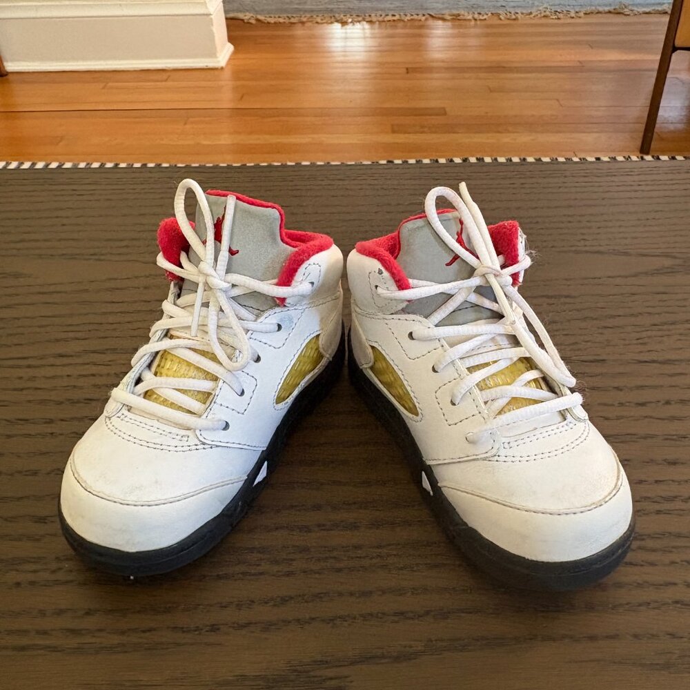 Air Jordan 5 Retro Fire Red Silver Tongue 2020 Toddler - 7C